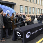 MDOT and partners celebrate the first-in-the-nation electrified public roadway on 14th Street in Detroit. Detroit Unveils the Nation's First Wireless EV Charging Road.