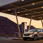 A Nissan Ariya at an Electrify America DC fast-charging station. (Source: Electrify America) Nissan Launches Virtual Charging Service