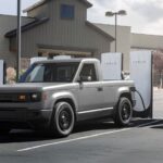 A Slate EV at a Tesla Supercharging station. Slate EVs (source: Slate Auto)