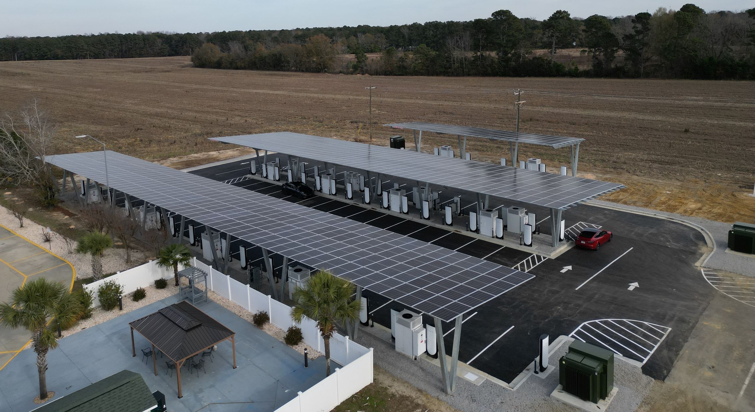 Tesla Opens 60-Stall Supercharger In South Carolina